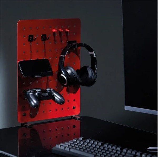 Value Pegboard (asztalra szorítható tartótábla) tárolókkal - piros NEW #2