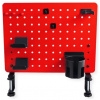 Value Pegboard (asztalra szorítható tartótábla) tárolókkal - piros NEW #3