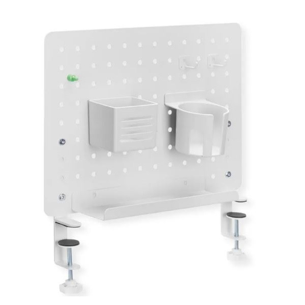Value Pegboard (asztalra szorítható tartótábla) tárolókkal - fehér NEW #1