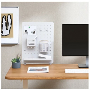 Value Pegboard (asztalra szorítható tartótábla) tárolókkal - fehér NEW #2