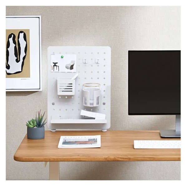 Value Pegboard (asztalra szorítható tartótábla) tárolókkal - fehér NEW #2