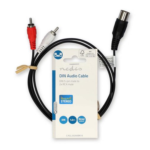 Nedis 5-pin DIN (M) összekötő kábel / 2x RCA 1m #3