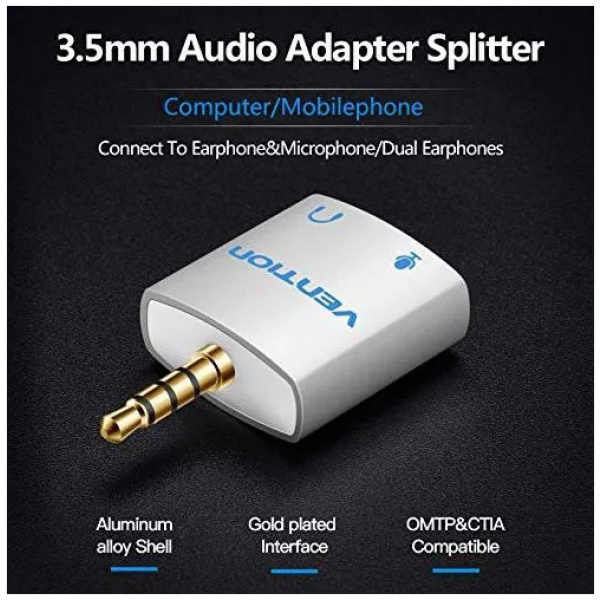 Vention Jack combo átalakító CTIA (1x 3.5 Jack combo L > 2x 3.5 Jack audio) #4