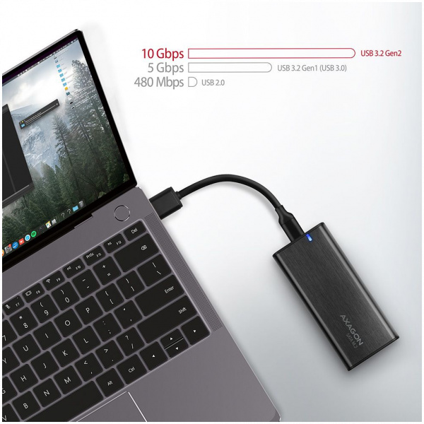 Axagon EEM2-SBC külső ház SATA M.2 SSD-hez > USB-C 3.2 Gen 2 #7