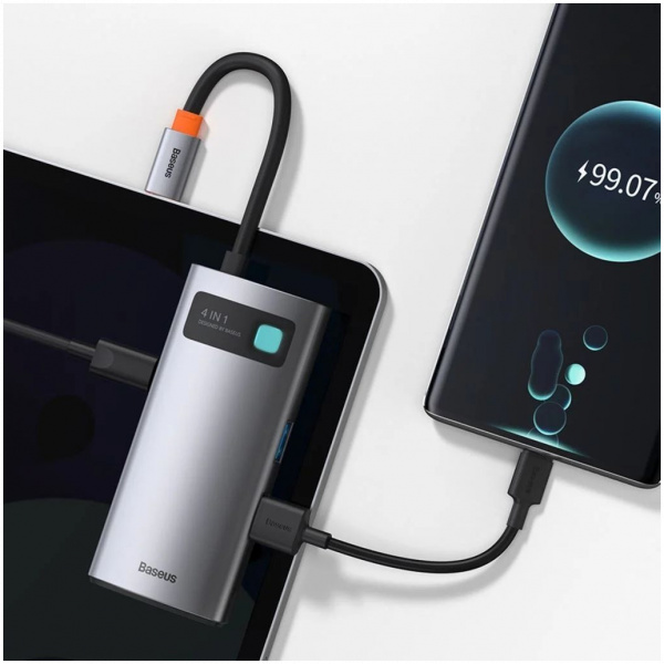 Baseus Metal Gleam 4in1 Type C > HDMI + USB3.0 + USB2.0 + Type C PD Port dokkoló #4