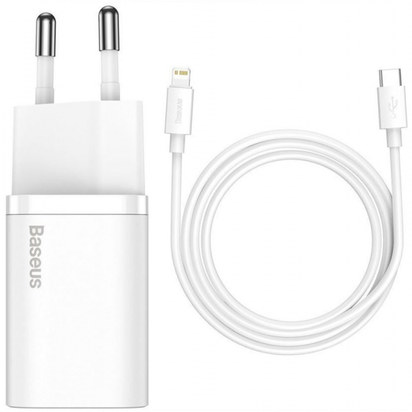 Baseus Super Si USB-C hálózati gyorstöltő 1m USB-C/Lightnin kábellel (220V), 20W #1