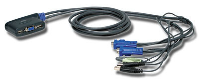 KVM 2 PC átkapcsoló - VGA, USB és audio csatlakozók, 1,8m ATEN CS62U #1