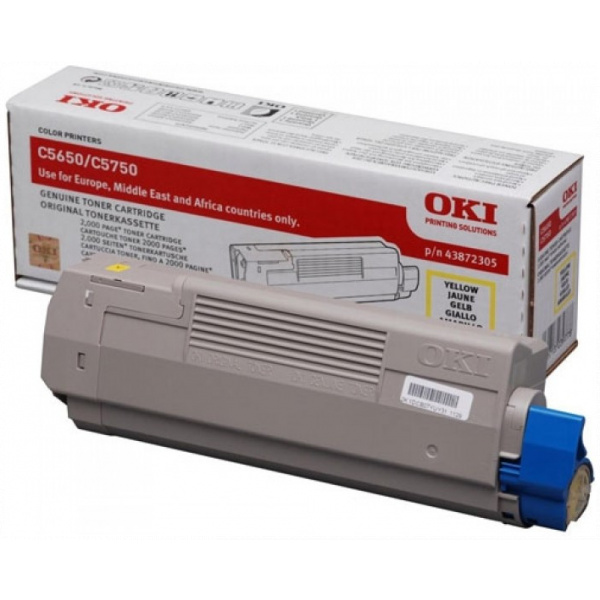 OKI C5650/C5750 toner (43872305) sárga #1