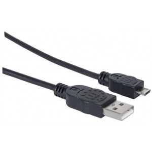 USB 2.0 (A) – micro USB kábel, 1,8m (Manhattan) #1