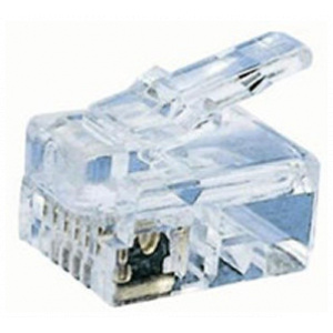 Telefon RJ11 csatlakozó dugó (krimpelhető) #1