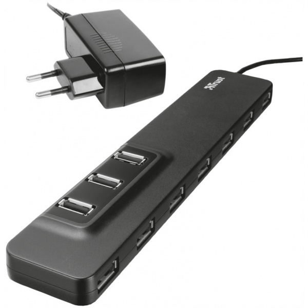 10-portos USB HUB (tápegységgel) Trust Oila (USB 2.0) #4