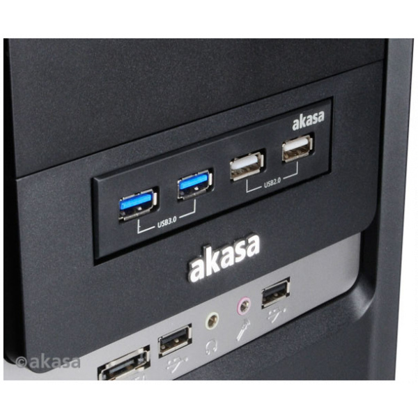 Akasa USB panel 3,5" helyre, 2x USB 3.0 + 2x USB 2.0 porttal #3