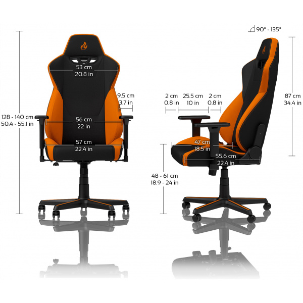 Nitro Concepts S300 Gaming szék (fekete-narancs) #13