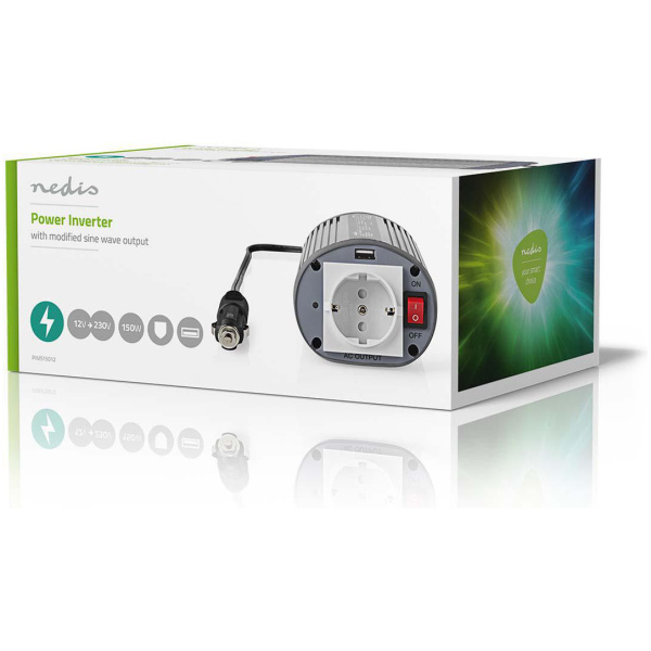 Nedis univerzális autós power inverter (150W, USB-vel) #4