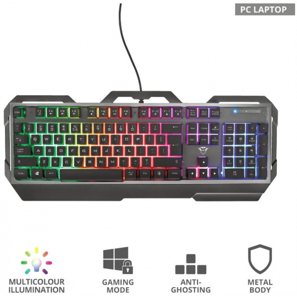 Trust GXT 856 Torac Illuminated Gaming billentyű, világít #5