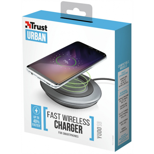 Trust Yudo10 Fast Wireless (vezeték nélküli) Qi töltő 10W #5
