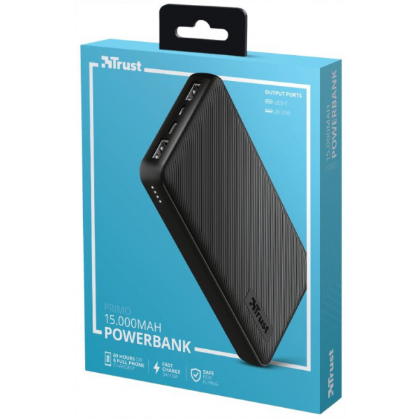 Trust Primo Compact PowerBank 15000 mAh akkumulátor (fekete) #6