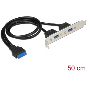 Delock USB 3.0 kivezetés alaplapról (hátulra, 2 port) #1