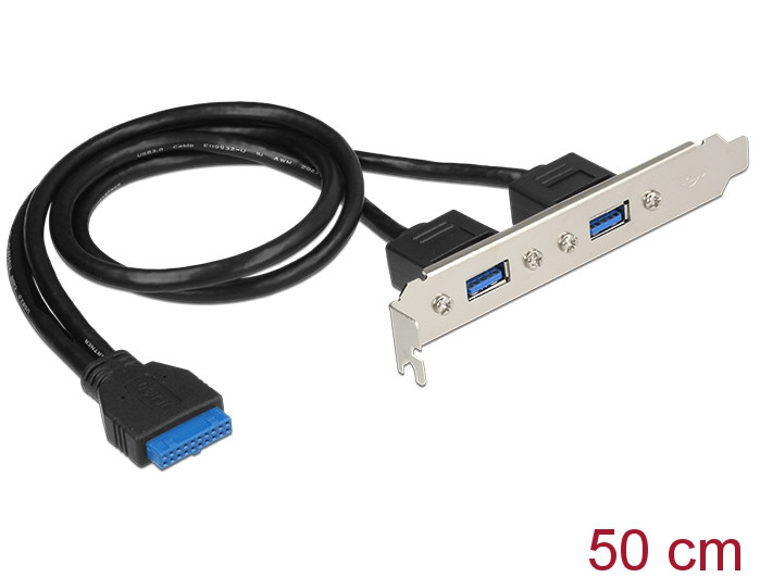 Delock USB 3.0 kivezetés alaplapról (hátulra, 2 port) #1