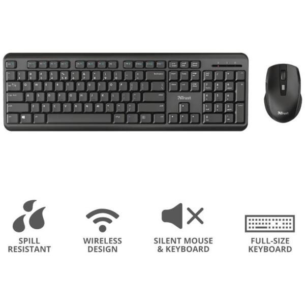 Trust Ody Wireless Silent vezeték nélküli billentyű + egér szett #4