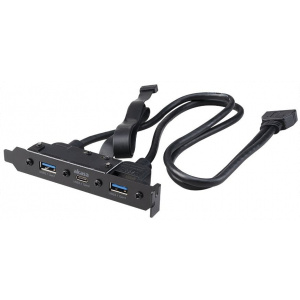 Akasa USB 3.1 kivezetés alaplapról (hátulra, 2x USB-A port + 1x USB-C port) #1