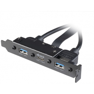 Akasa USB 3.1 kivezetés alaplapról (hátulra, 2x USB-A port + 1x USB-C port) #2