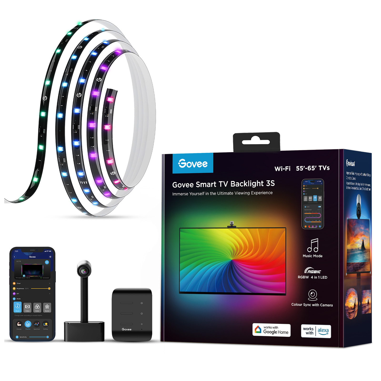 Govee Envisual TV LED háttérvilágítás 55" - 65" TV-hez (Netflix Co-branding) NEW #1
