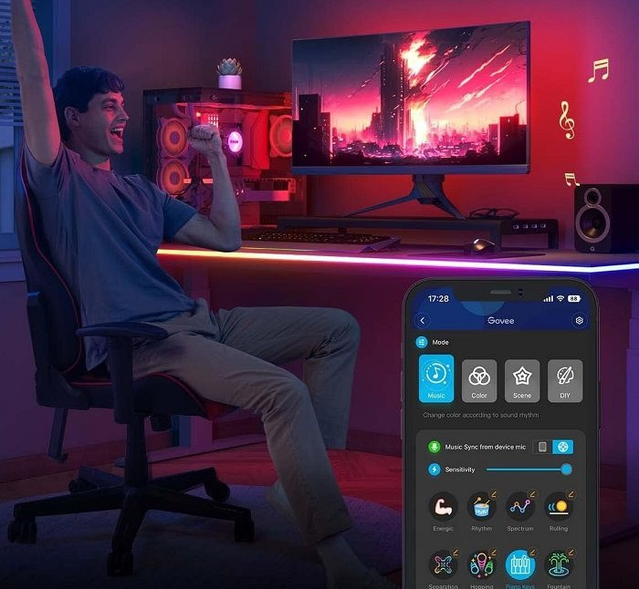 Govee Neon Gaming asztali LED szalag (2m) NEW #3