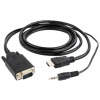 Gembird HDMI > VGA (DSUB) + audio kábel 3m #1