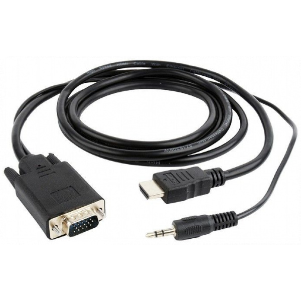 Gembird HDMI > VGA (DSUB) + audio kábel 3m #1