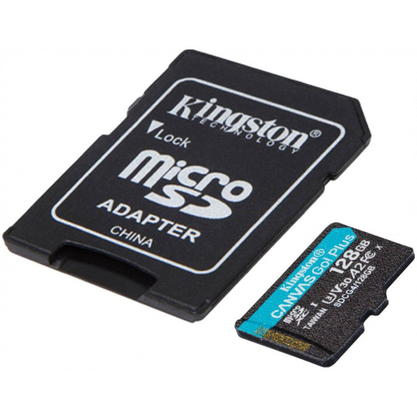128GB Kingston Canvas Go! Plus G4 microSD kártya + SD adapter (Class 10) #2