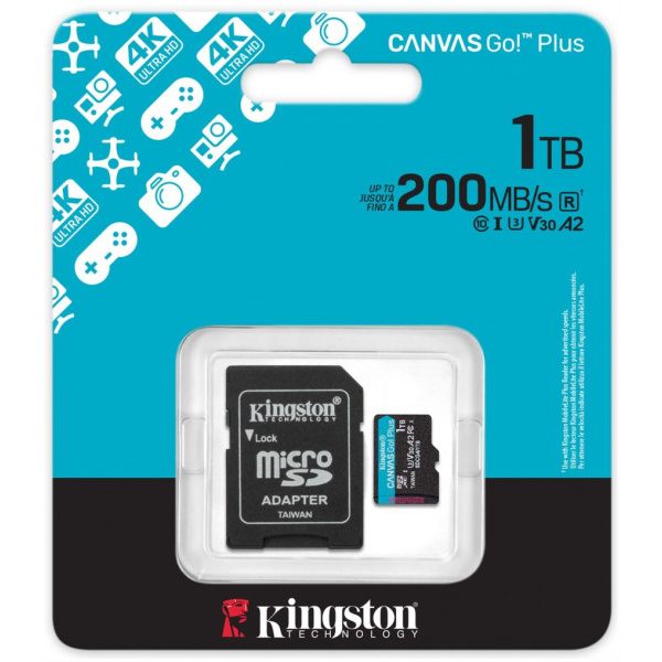 1TB Kingston Canvas Go! Plus G4 microSD kártya + SD adapter (Class 10) #3