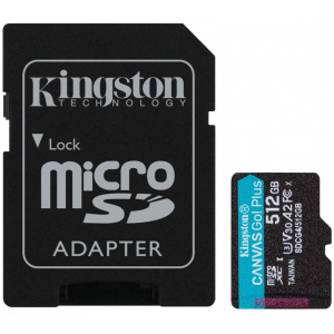 512GB Kingston Canvas Go! Plus G4 microSD kártya + SD adapter (Class 10) #1