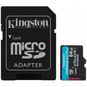 64GB Kingston Canvas Go! Plus G4 microSD kártya + SD adapter (Class 10) #1