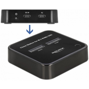 Delock M.2 dokkoló állomás 2x M.2 NVMe PCIe SSD-hez klón funkcióval #2