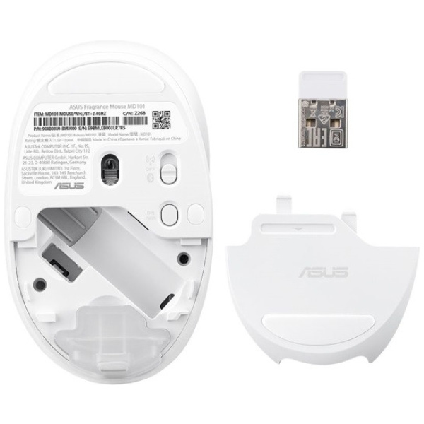 Asus Fragrance Mouse MD101 Vezeték nélküli illattartályos egér (fehér) #5