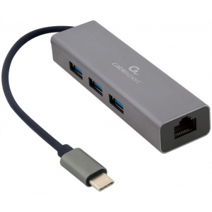 Gembird USB-C Gigabit hálózati adapter 3x USB 3.1 HUB-al #1