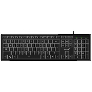 Genius Slimstar 820 billentyű fekete (USB), fehér LED háttérvilágítással #1