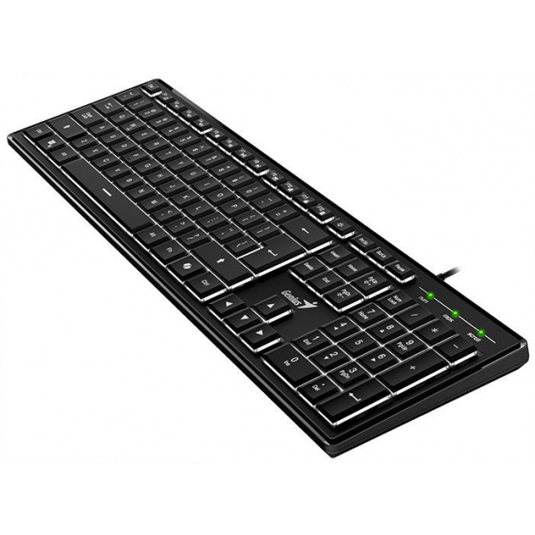Genius Slimstar 820 billentyű fekete (USB), fehér LED háttérvilágítással #3