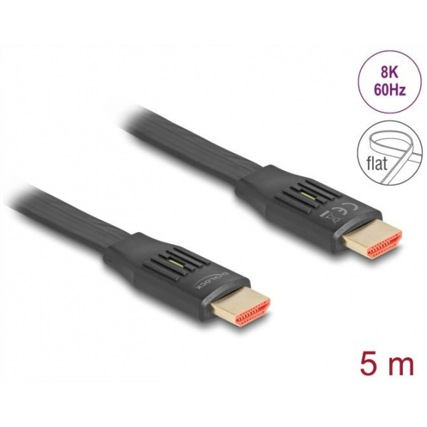 Delock HDMI ultra nagy sebességű flat kábel 5m 8K 60Hz 48Gbps #1
