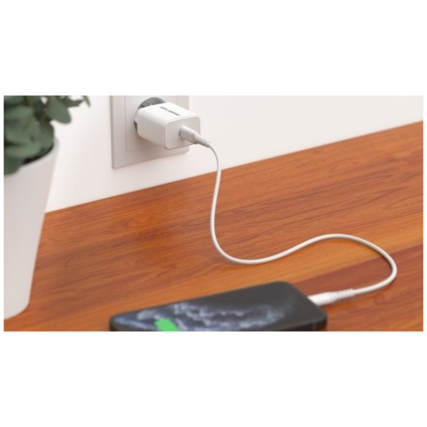 AlzaPower USB-C 20W fali gyorstöltő (fehér) #5
