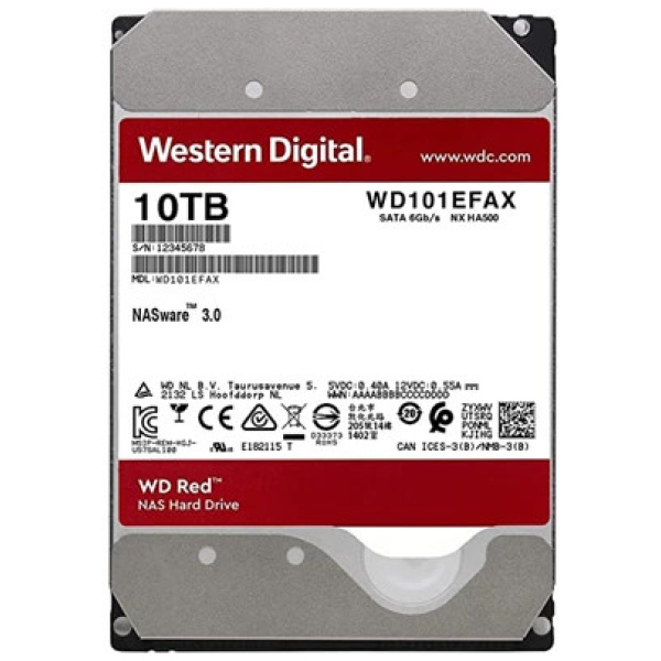 10TB WD Red - NAS SATA3 HDD 256MB - WD101EFAX #1