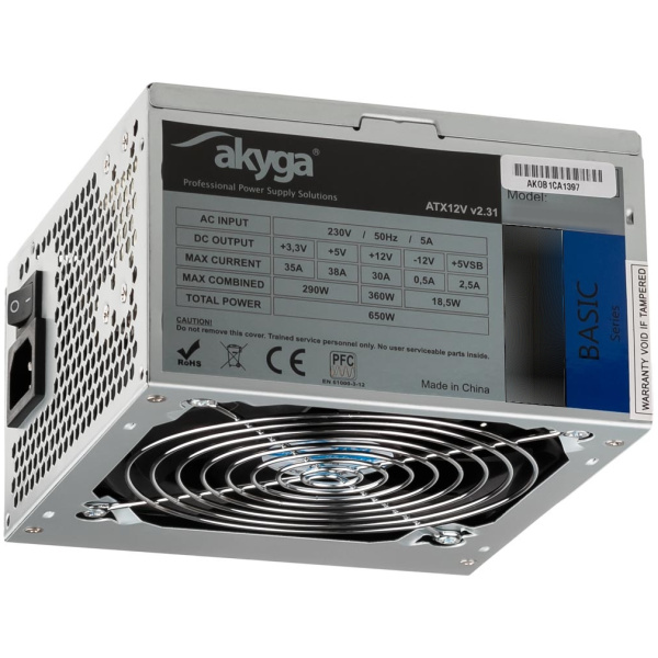 Akyga BASIC (AK-B1-700) 700W tápegység (12cm hűtővel, OEM) #1