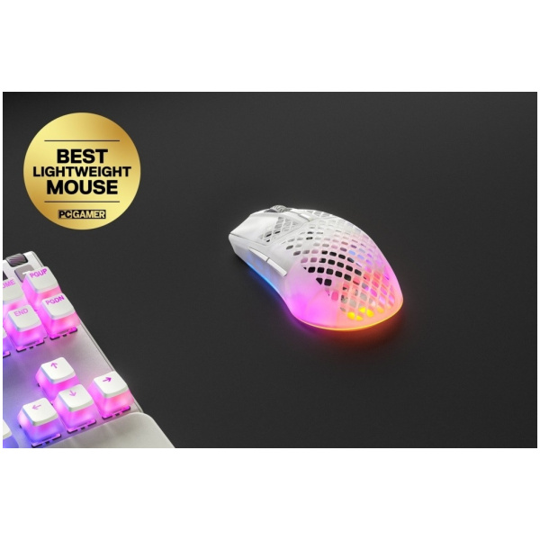SteelSeries Aerox 3 Ghost Wireless egér (fehér) #5