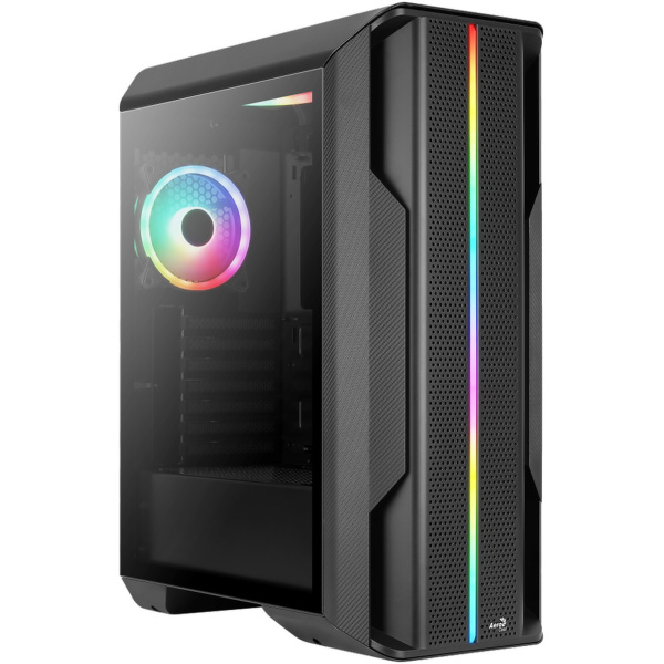 AeroCool Splinter Duo ARGB ház edzett üveg oldallappal (fekete) #1