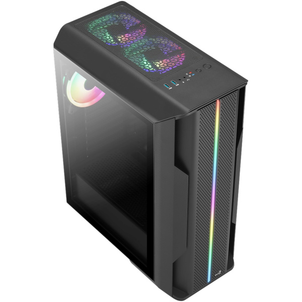 AeroCool Splinter Duo ARGB ház edzett üveg oldallappal (fekete) #2