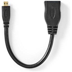 HDMI (F)-micro HDMI (M) kábel (4K 30H) 20 cm - Nedis #1