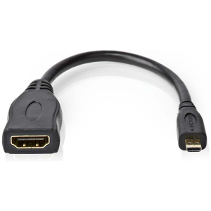 HDMI (F)-micro HDMI (M) kábel (4K 30H) 20 cm - Nedis #2