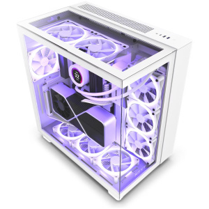 NZXT H9 Elite White ház üveg oldalablakkal (fehér) #1