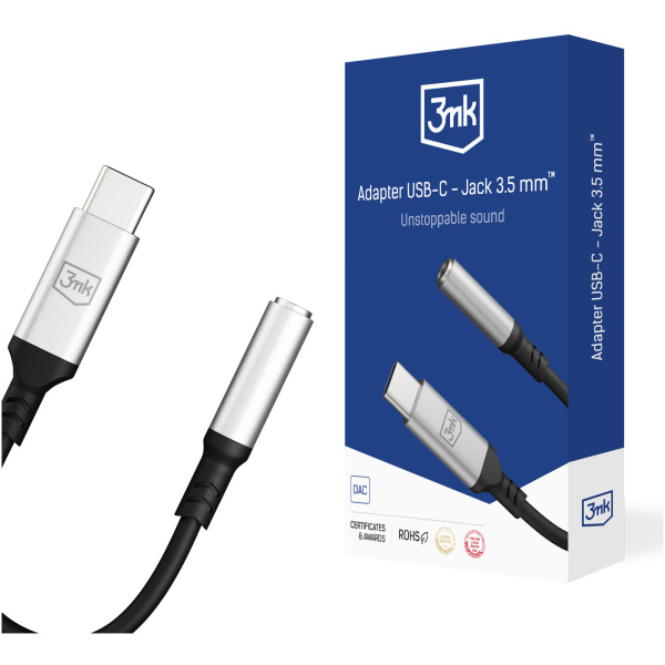 3mk USB Type-C > Sztereo Jack (aljzat) átalakító kábel #9